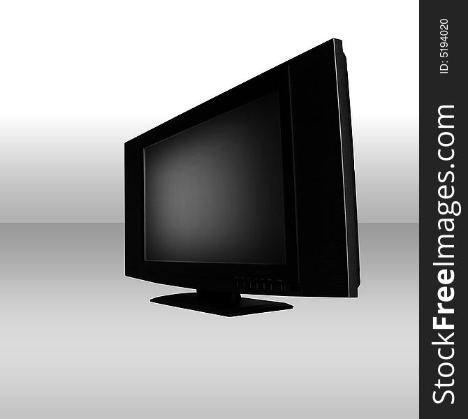 Flat screen monitor for a desktop computer