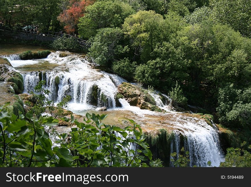 View on Krka waterfall in Croatia