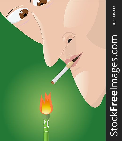 Conceptual illustration depicting the financial burdens and consequences of using and smoking tobacco products. Conceptual illustration depicting the financial burdens and consequences of using and smoking tobacco products
