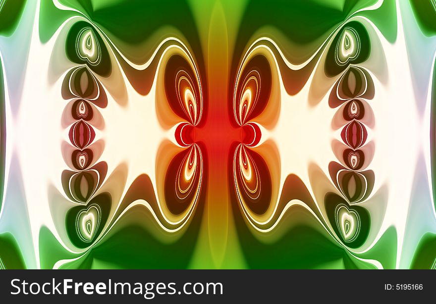 Modern 3D rendered fractal design(abstract background)