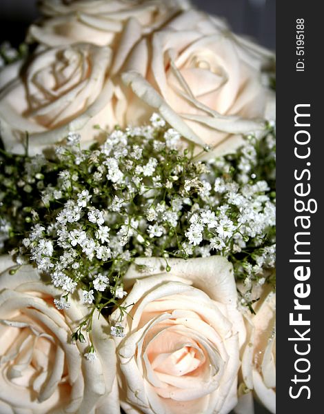 Wedding bouquet and white rose