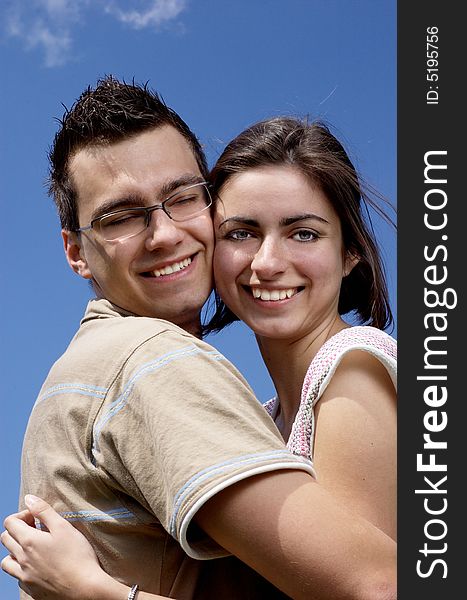 Portrait of young attractive couple. Portrait of young attractive couple