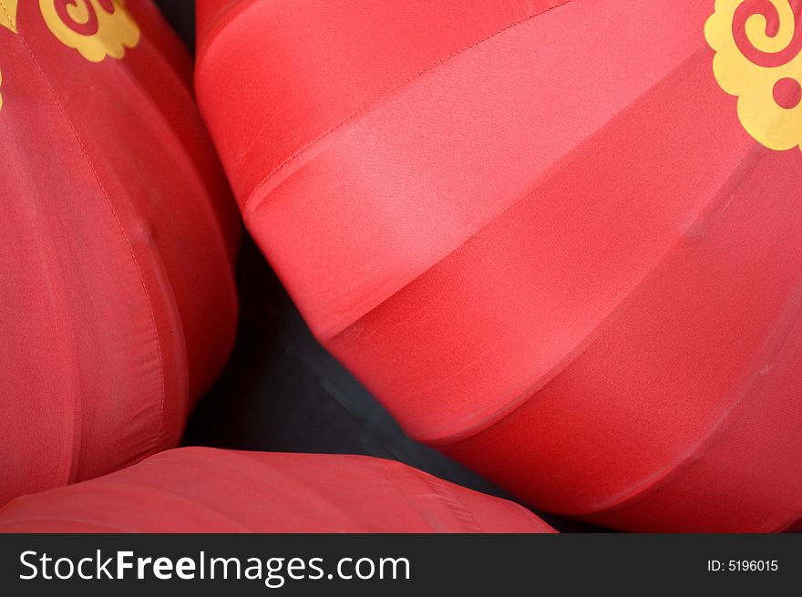 Red Chinese Lanterns close up