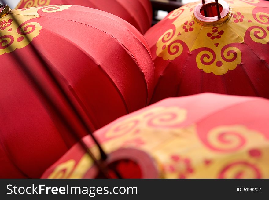 Red Chinese Lanterns in Shanghai China