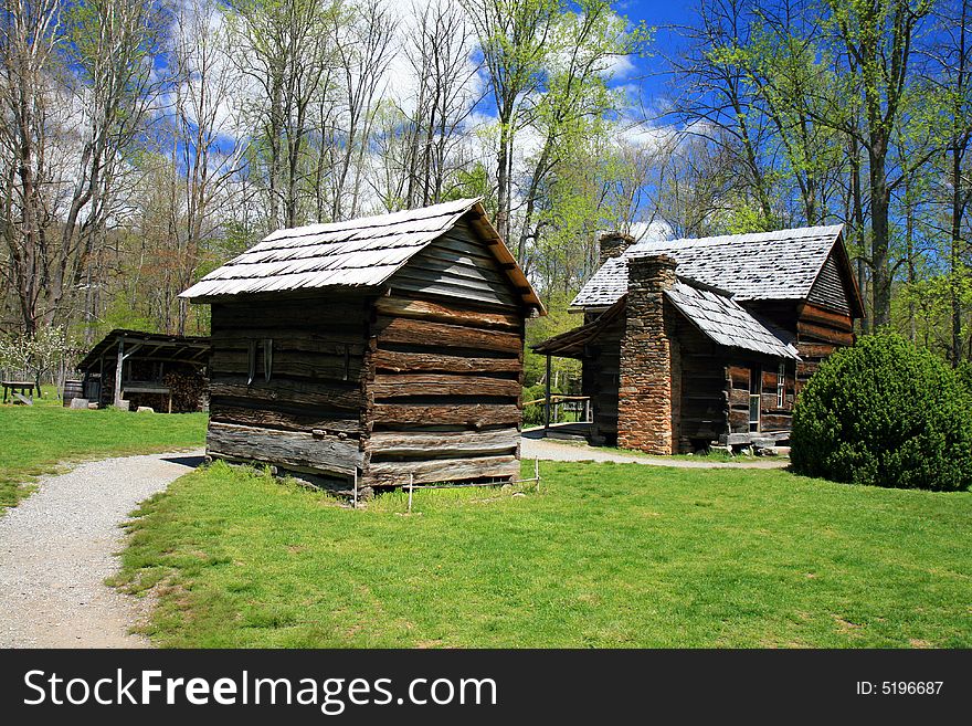 The Indian village in the Great Smoky Mountain National Park