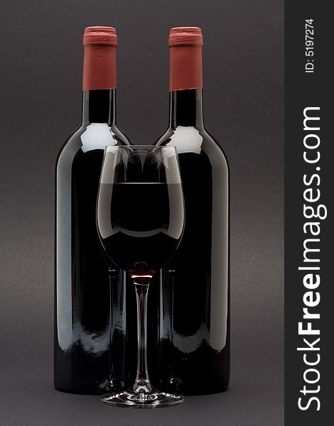 Red Wine On Black Background