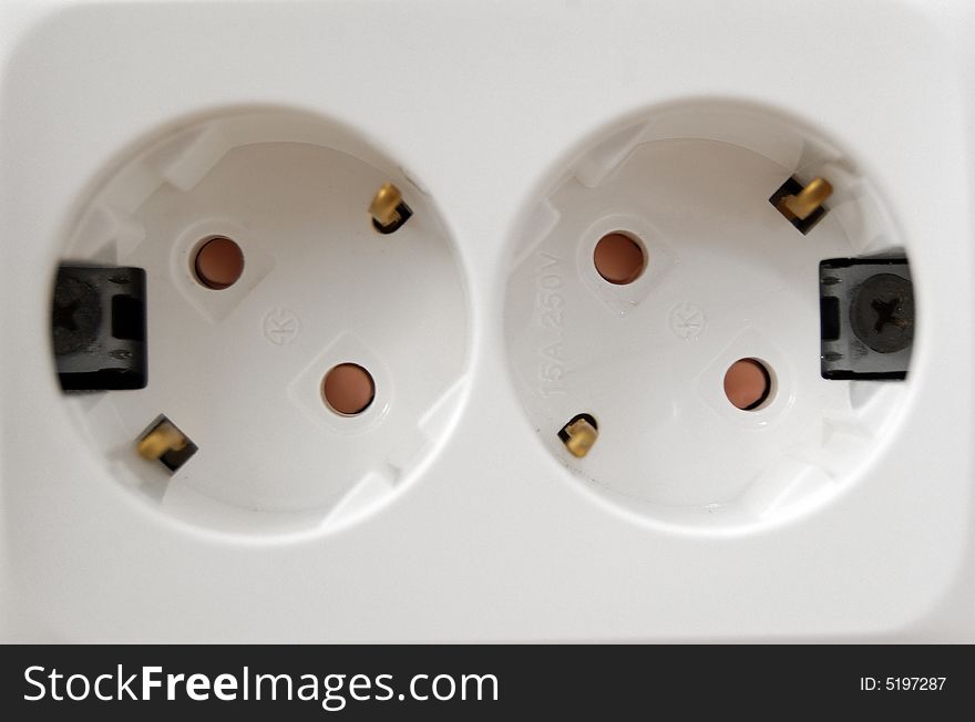 Electrical sockets, white, 220 voltage