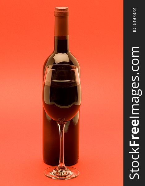 Red wine on red background