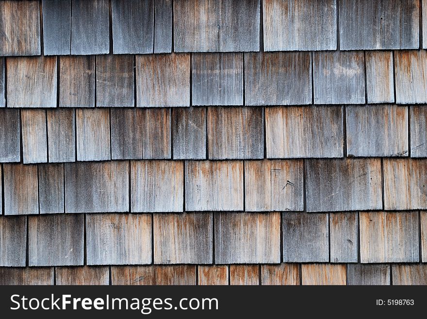 Wooden wall padding on building in Austria. Wooden wall padding on building in Austria