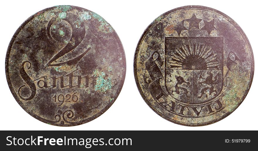 Old Rare Latvian Coin