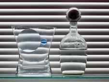 Still Life With Blue Glass Ball Royalty Free Stock Images
