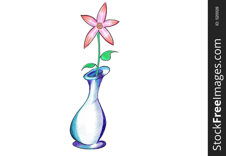 Pretty Pink Flower In Vase