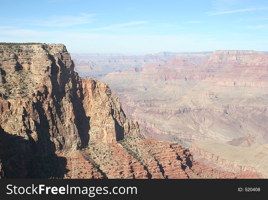 View of the eastern portion of the Grand Canyon. View of the eastern portion of the Grand Canyon
