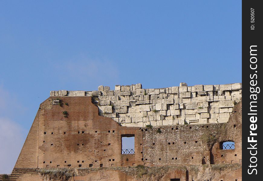 Part of Colosseo in Rome Italy