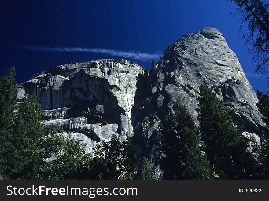 Rock face in yosemite national park, america