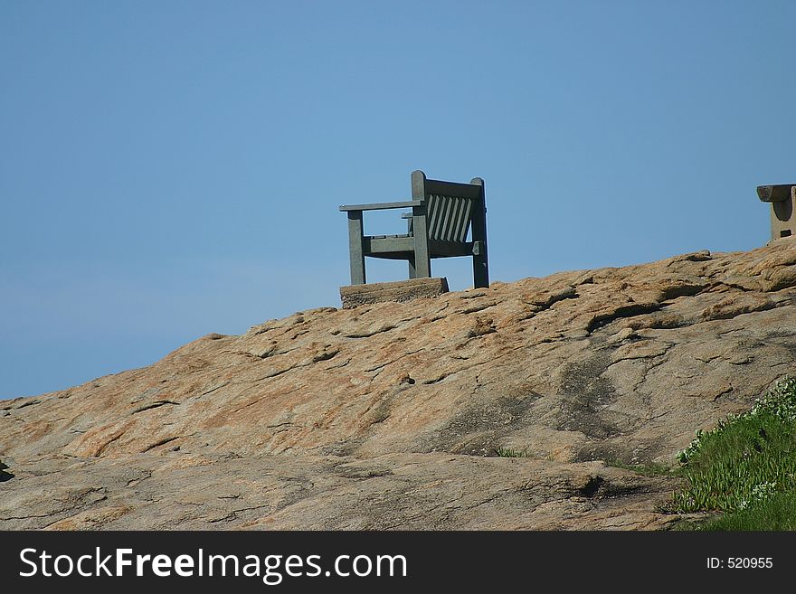 Bench on beach. Bench on beach