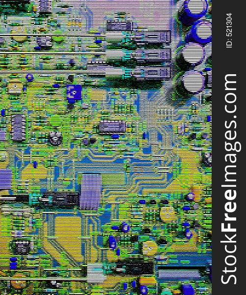 Circuit board computer special effect