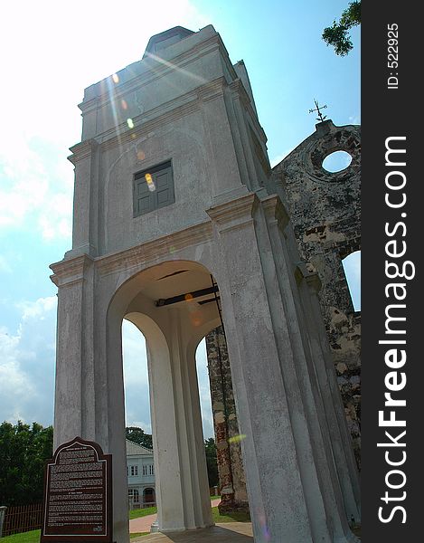 The ruins of St. Paul's church in Malacca (Malaysia)