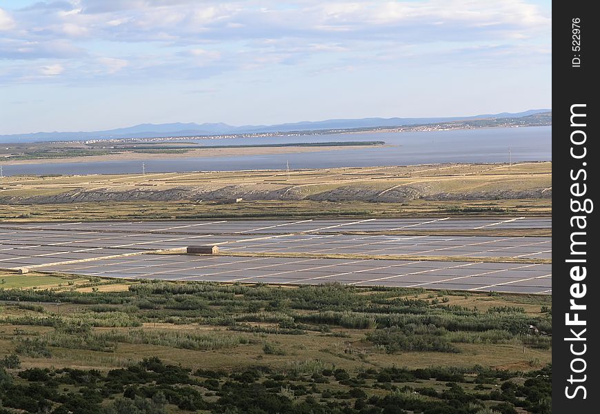 Old salt pans (Pag, Croatia). Old salt pans (Pag, Croatia)