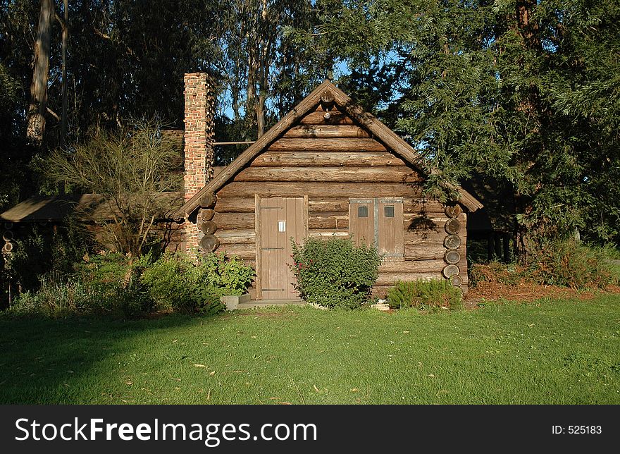 Log cabin in the forest