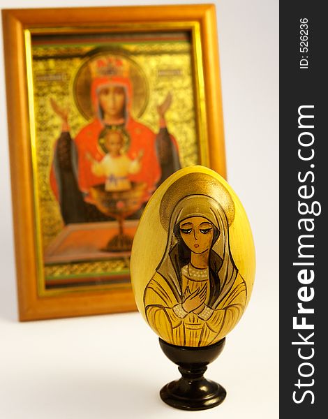 Easter wooden egg souvenir