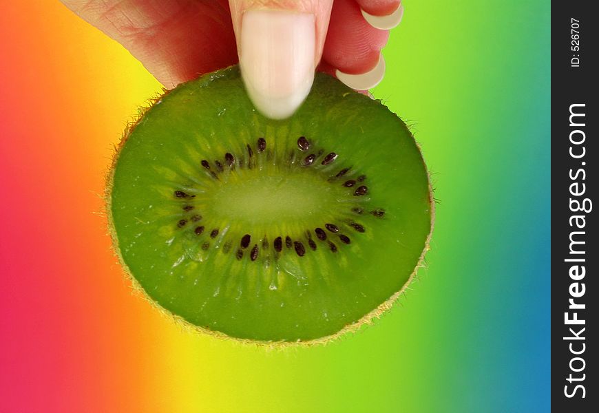 Kiwi kept in fingers