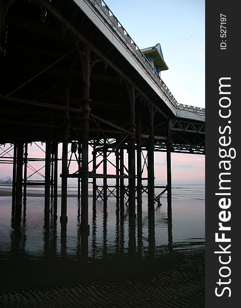 Blackpool pier - close up in sunset