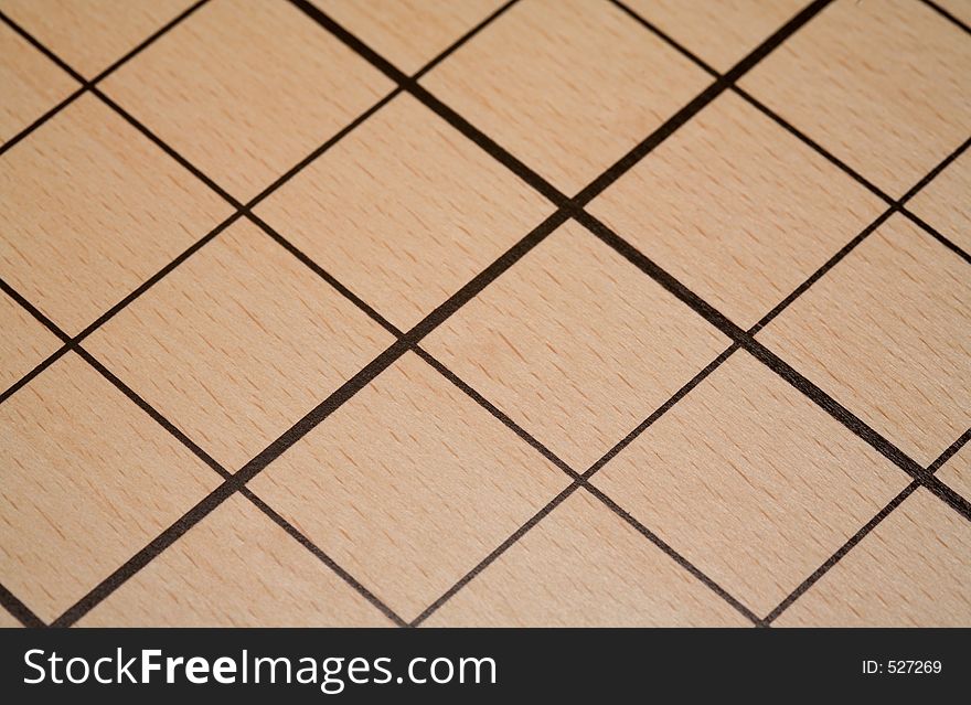 Sudoku board closeup