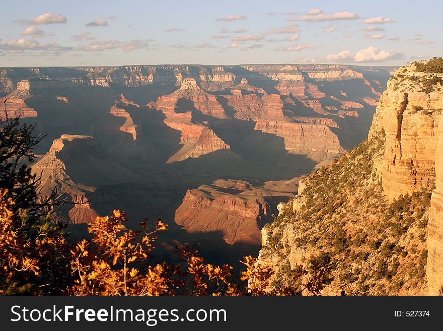 Morning view of the Grand Canyon. Morning view of the Grand Canyon