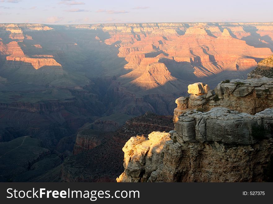 Morning view of the Grand Canyon. Morning view of the Grand Canyon