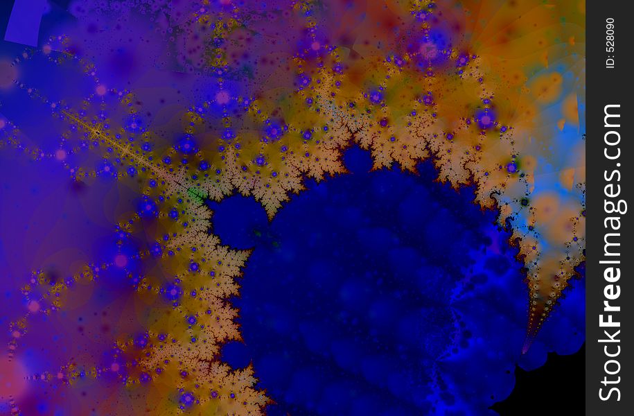 Multicoloured cosmic fractal. Multicoloured cosmic fractal