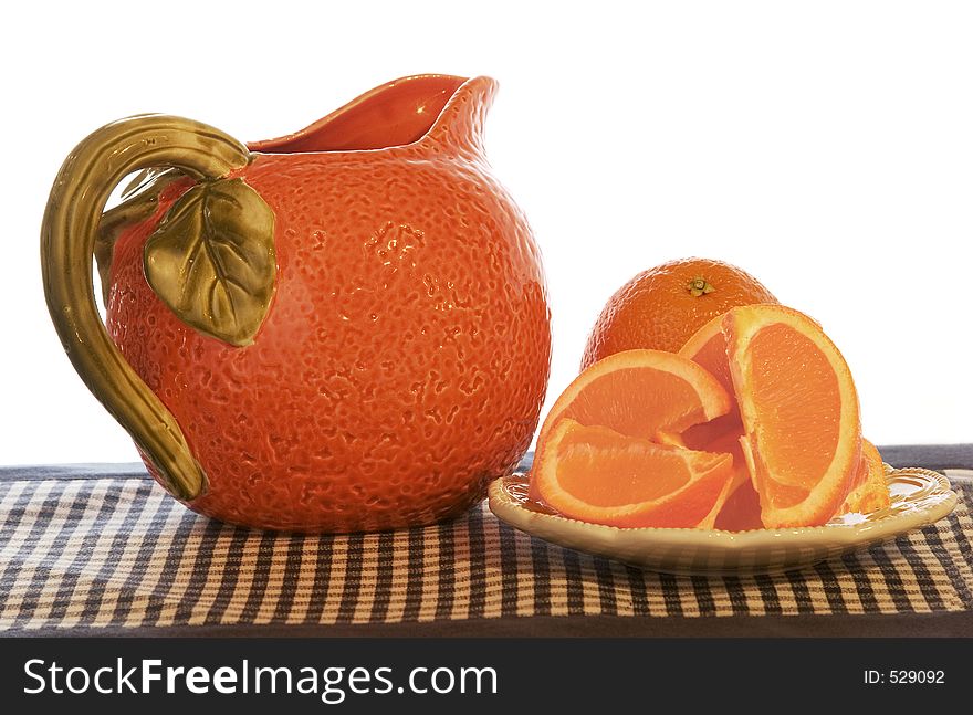 Orange Pitcher And Wedges