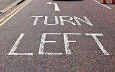 Turn Left Sign Stock Image Turn Left Sign Stock Image