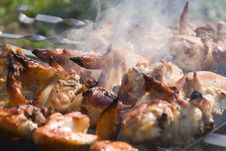 Chicken Shashlik Macro Royalty Free Stock Images Chicken Shashlik Macro Royalty Free Stock Images