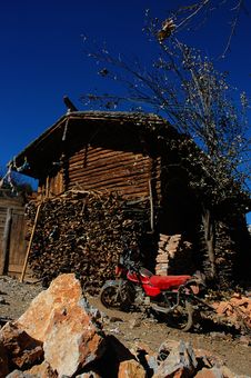 Rural Landscape Nearby Lugu Lake Stock Photos Rural Landscape Nearby Lugu Lake Stock Photos