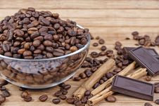 Coffee, Cinnamon And Chocolate Royalty Free Stock Photos Coffee, Cinnamon And Chocolate Royalty Free Stock Photos