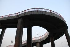 The Curving Footbridge Stock Photo