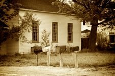 Old Fashion Mail Boxes Stock Photo Old Fashion Mail Boxes Stock Photo
