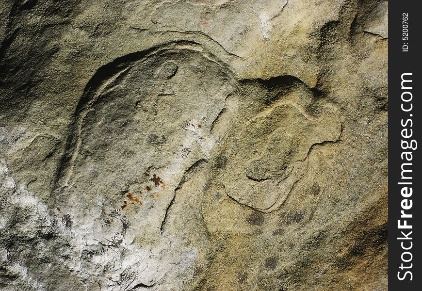 Part of a stony wall, situated nearby a cloister in Germany. Part of a stony wall, situated nearby a cloister in Germany