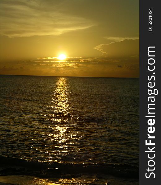 Sunsetting over the beautiful beach in St. Croix. Sunsetting over the beautiful beach in St. Croix.