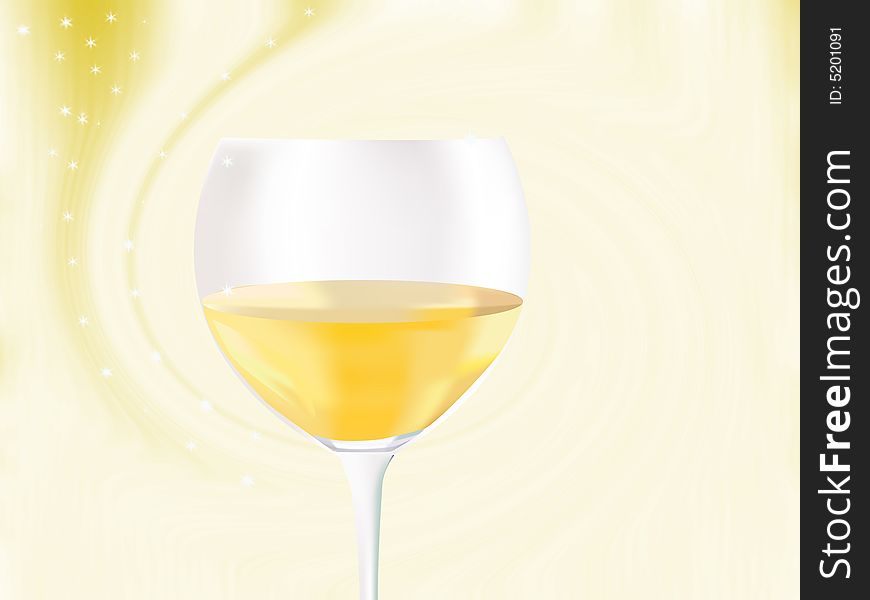 Yellow drink, abstractk background. Illustration