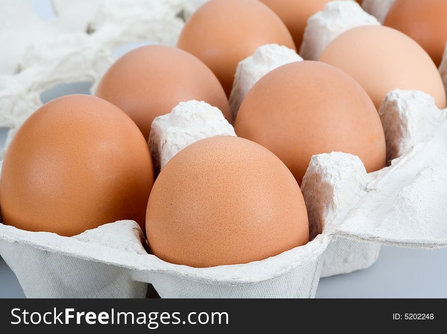 Brown eggs, isolated