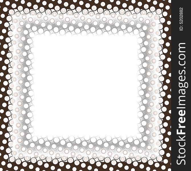 An abstract frame with circles