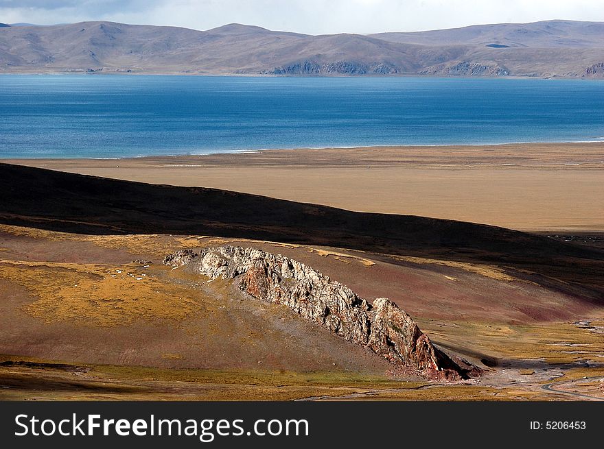 The crystal and blue inland  Lake Namtso, a saint lake in Tibet plateau,the highest lake in the world. The crystal and blue inland  Lake Namtso, a saint lake in Tibet plateau,the highest lake in the world.