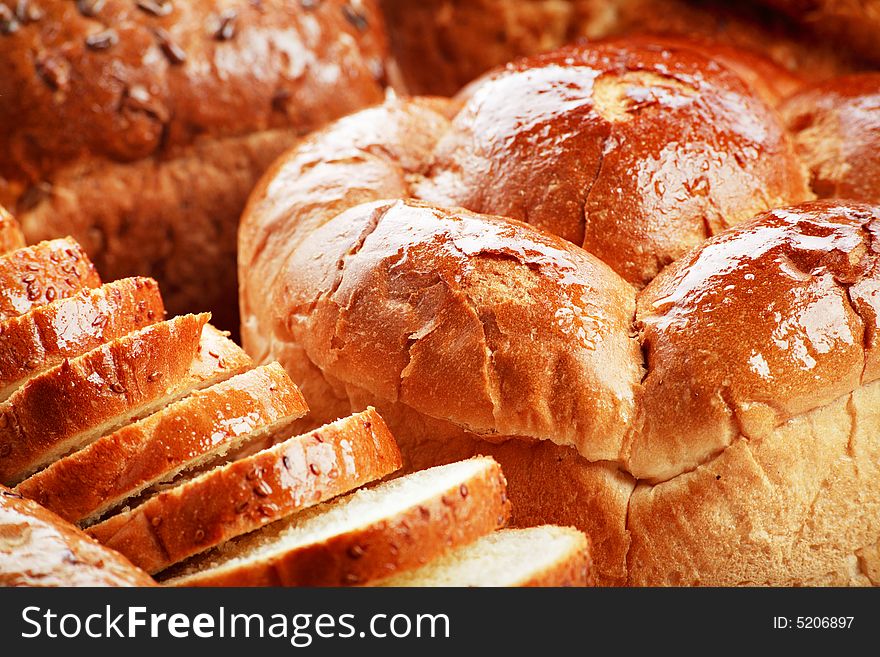 Bakery foodstuffs. Shot in a studio. Bakery foodstuffs. Shot in a studio.