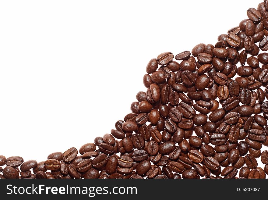 Coffee wave over white background