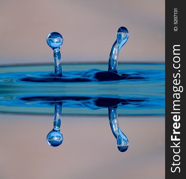 Cold water drop in various color