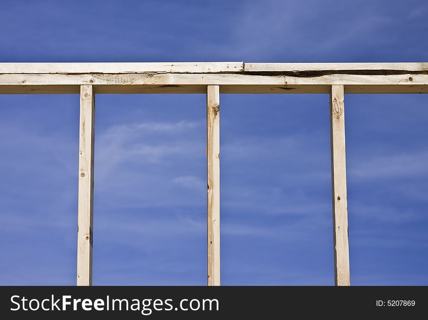 Timber joints from a house structure, rule of thirds. Timber joints from a house structure, rule of thirds