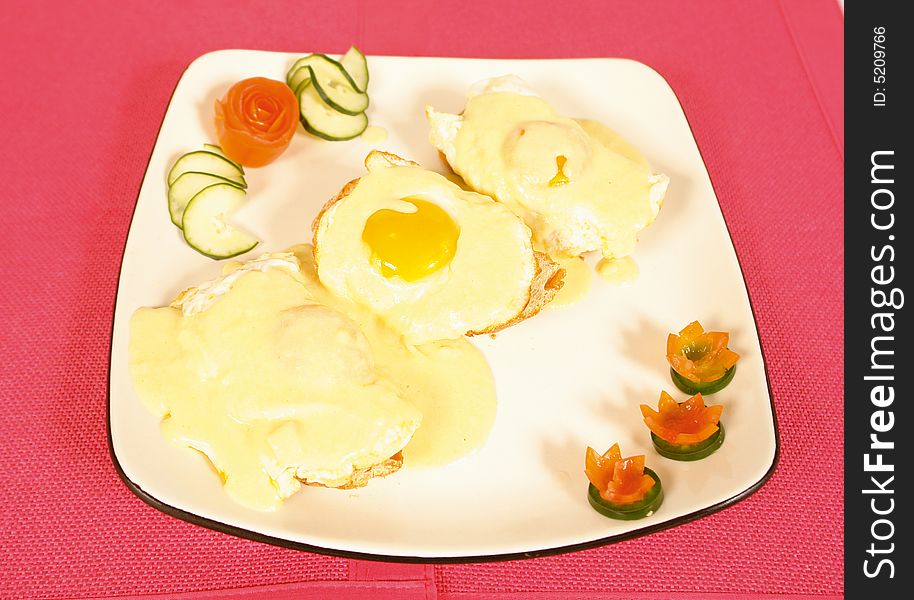 French breakfast eggs called murnay. French breakfast eggs called murnay