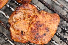 Barbecued Steak Royalty Free Stock Photography Barbecued Steak Royalty Free Stock Photography